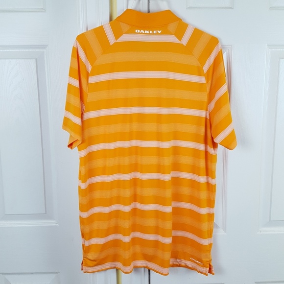 Oakley Hydrolix Regular Fit Stripe Polo Shirt L - Picture 7 of 8
